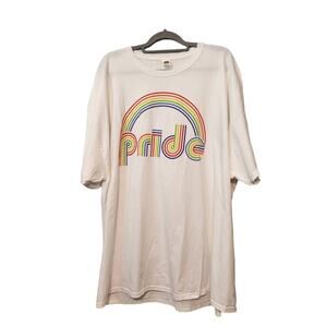 Fruit of the Loom Men's Rainbow PRIDE short sleeve T-shirt 4X